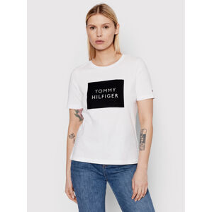 Tommy Hilfiger dámské bílé tričko - L (YBR)